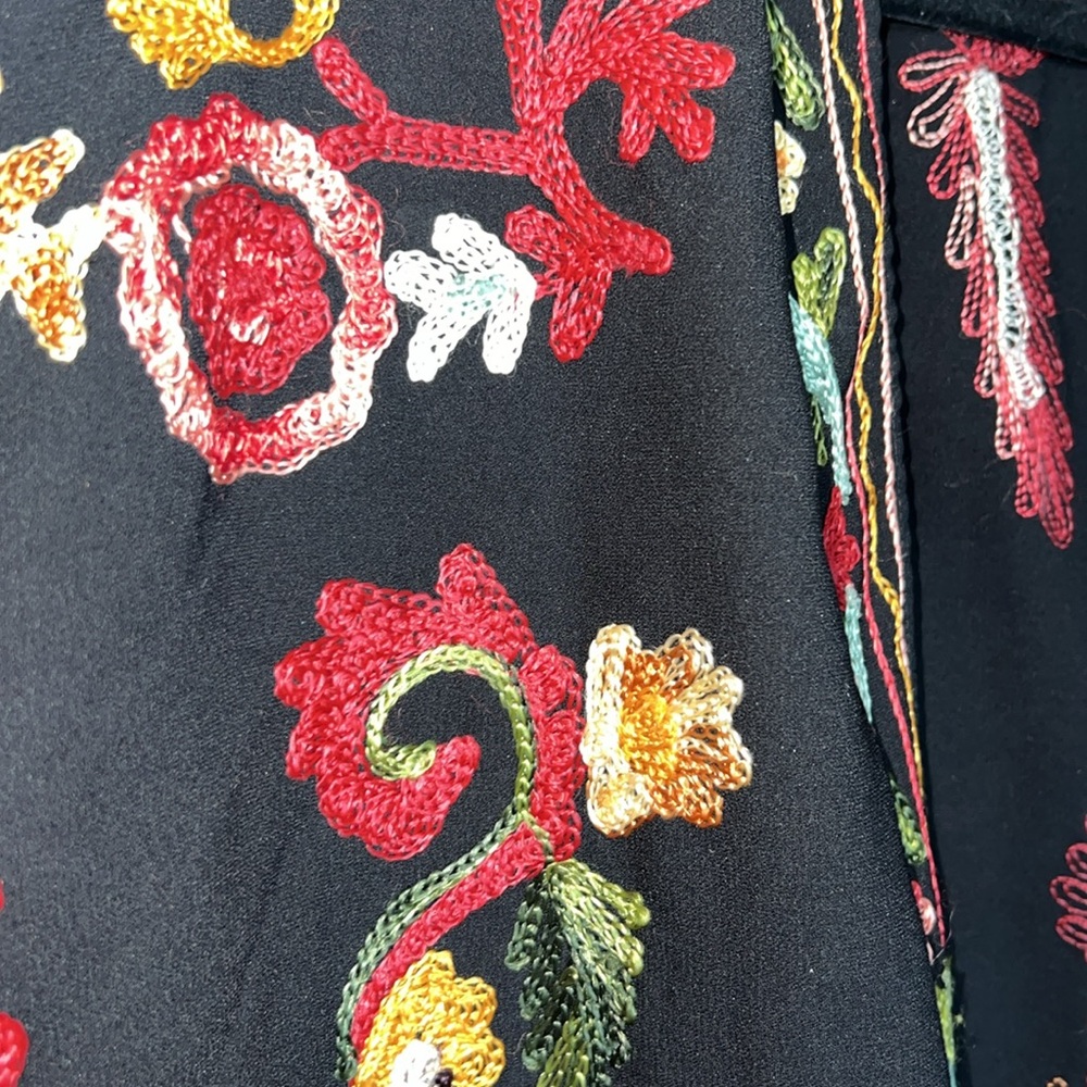 NWOT Zara Embroidered Floral Fringe Kimono - Picture 3 of 8